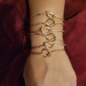 6 NWOT Stackable Knot Gold Toned Bracelet Bridesmaid Gifts Wedding Bundle Lot